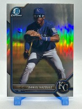 Daniel Vazquez 2022 Bowman Draft Chrome Refractor #BDC-74 - Kansas City Royals
