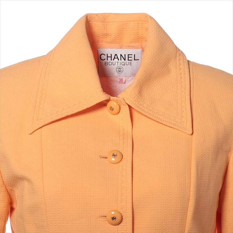 Giacca CHANEL COCO con bottoni taglia:36 giacca arancione WS10392