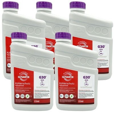 Glysantin G30 Kühlmittel Kühlerschutz Konzentrat 5x 1L G12 Plus Audi VW Skoda
