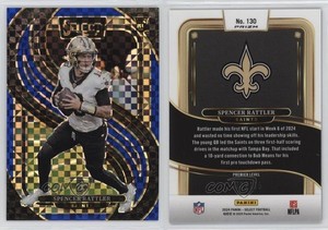 2024 Panini Select Premier Level Blue Prizm /175 Spencer Rattler #130 Rookie RC