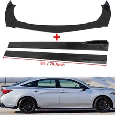 Front Bumper Lip Body Spoiler Splitter For Toyota for Avalon 78.7" Side Skirts