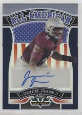 2022 Leaf Valiant All-American Navy Blue /20 Jermaine Johnson II Auto 1c0k