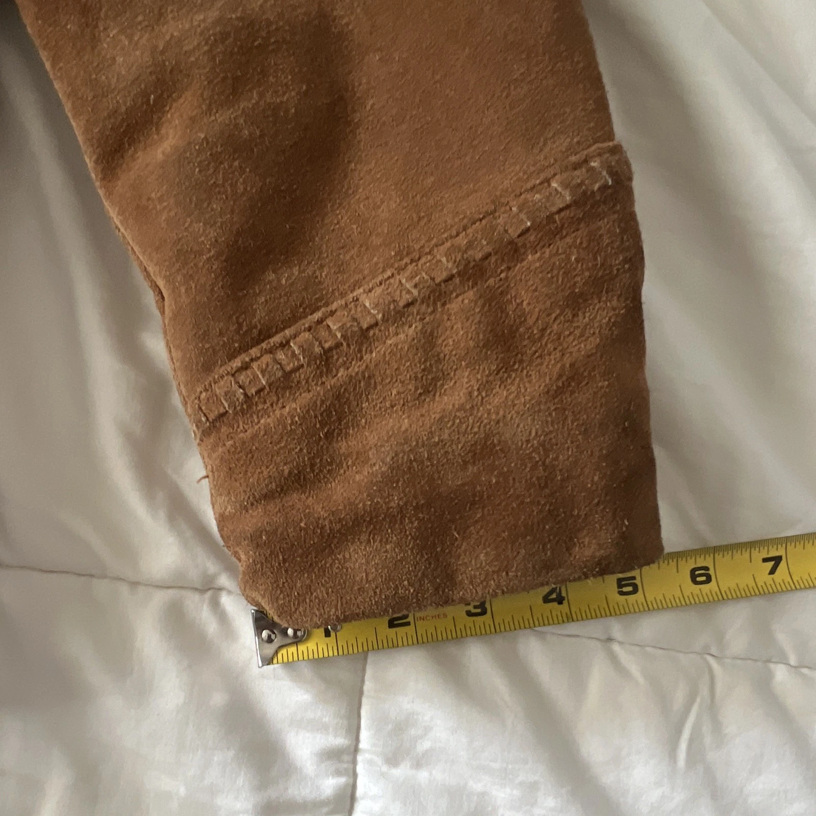 Schott NYC Rancher Brown Suede Shearling Lined Western Jacket Men’s 40 - product detail image 8
