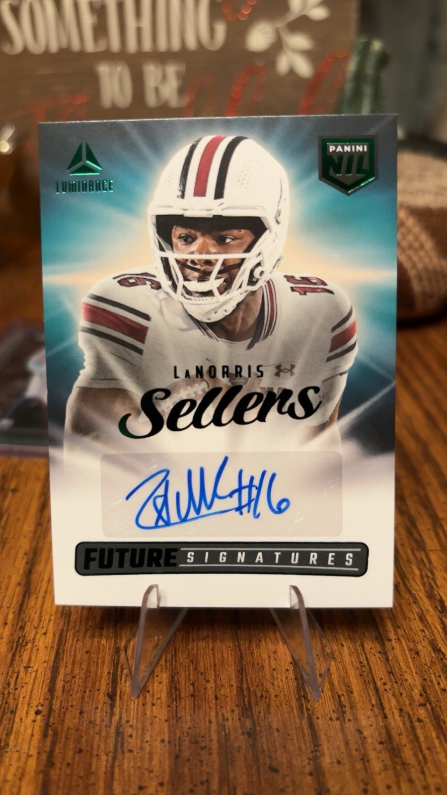2025 Panini Luminance LaNorris Sellers Future Signatures NIL Green Auto