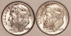 (2) Roosevelt Dimes - Extra Fine/AU - 1958D 1958P - #5788RD59 FREE SHIPPING