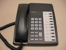 One Refurbished Charcoal Toshiba DKT-3010S Telephone Set (Toshiba DKT3010S)
