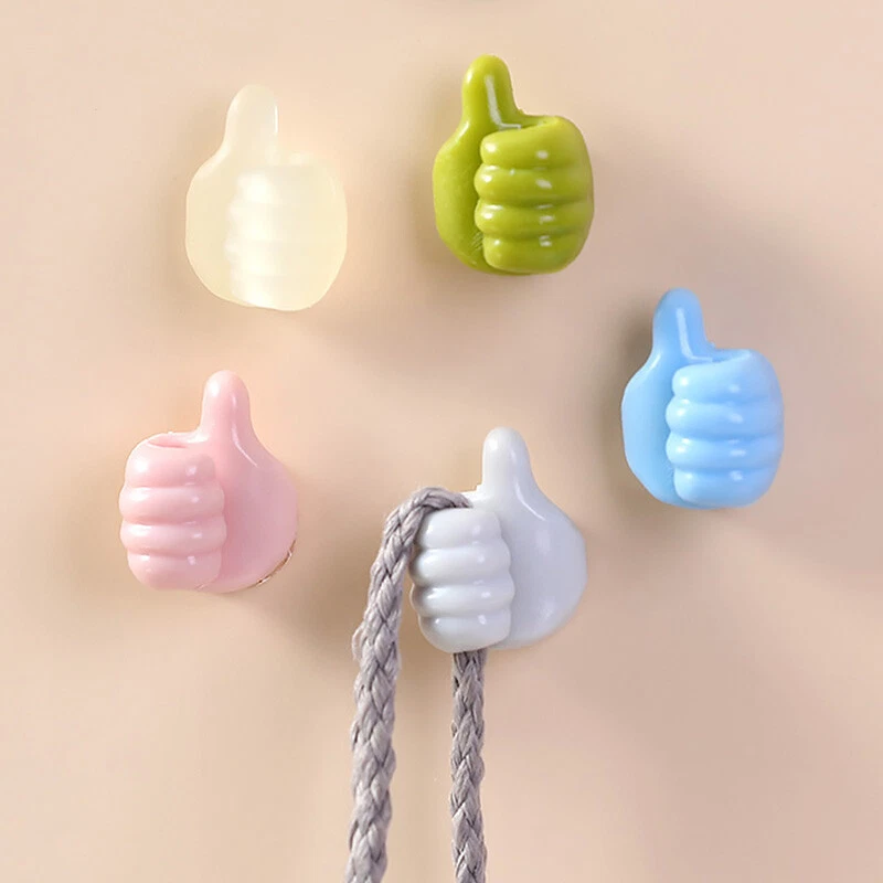 Home Stuffs (10 Pieces Silicone Wall Hook Creative Thumbs Up Shape Wal