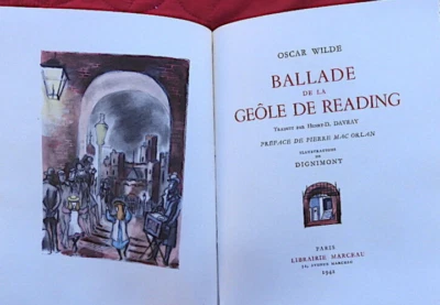 Ballade Geole Reading par Oscar WILDE illustré DIGNIMONT N° 938 1942 59 - Photo 1/4