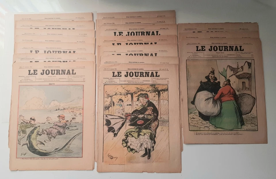 1903 - Lot De 12 Magazine Français de la Belle époque 1903 LE JOURNAL Pour Tous - Photo 1/4