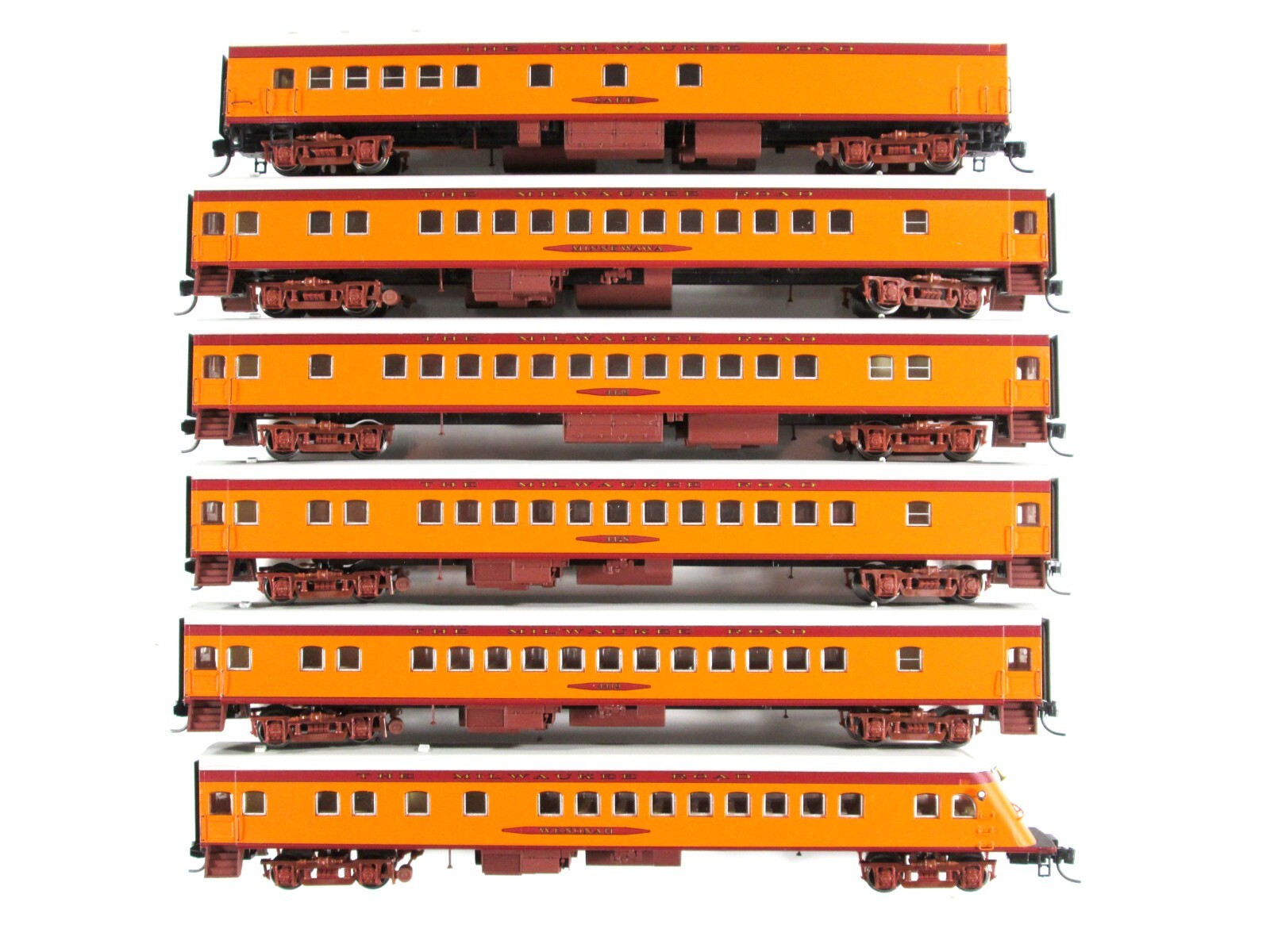 N Scale MILWAUKEE ROAD 1935 HIAWATHA Passenger Car 6Pack Set, FOX