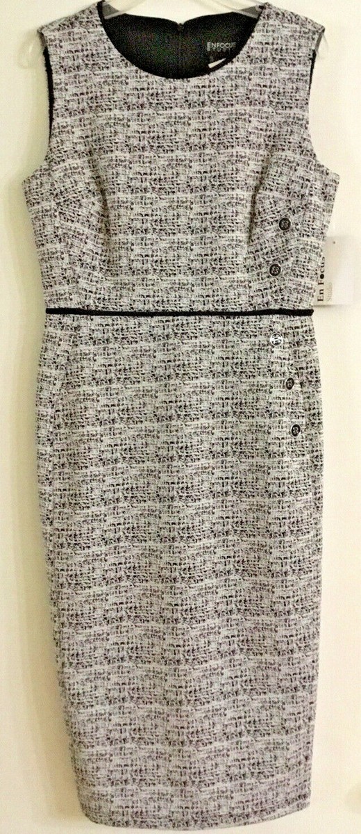 enfocus studio black and white dress NWT En Focus Women Stretchy White-Black Size 6 Color:LEOPARD attribute:sleeves:Sleeveless A-line Off-the-shoulder Short Prom