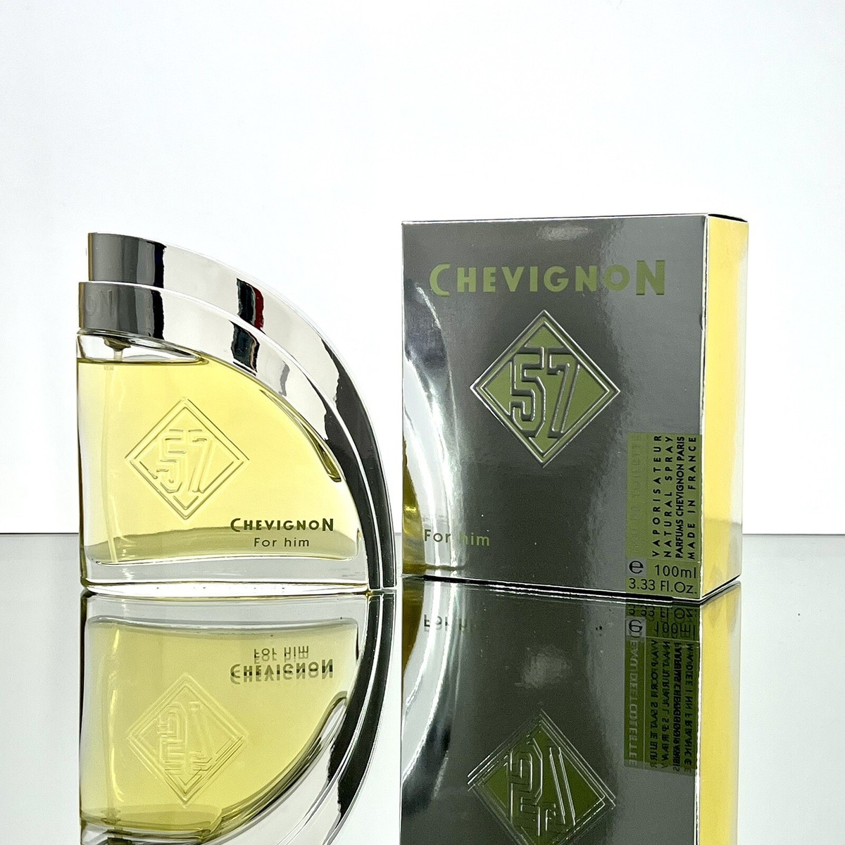 57 chevignon 3.33oz / 100ml EDT Spray Men Cologne Rare