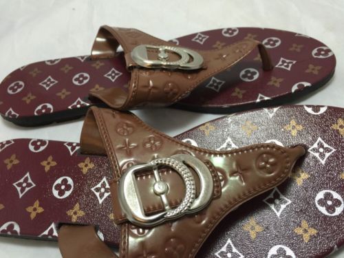 Brand New Women Maroon & Brown Flip Flops Sandals - Bild 7 von 9