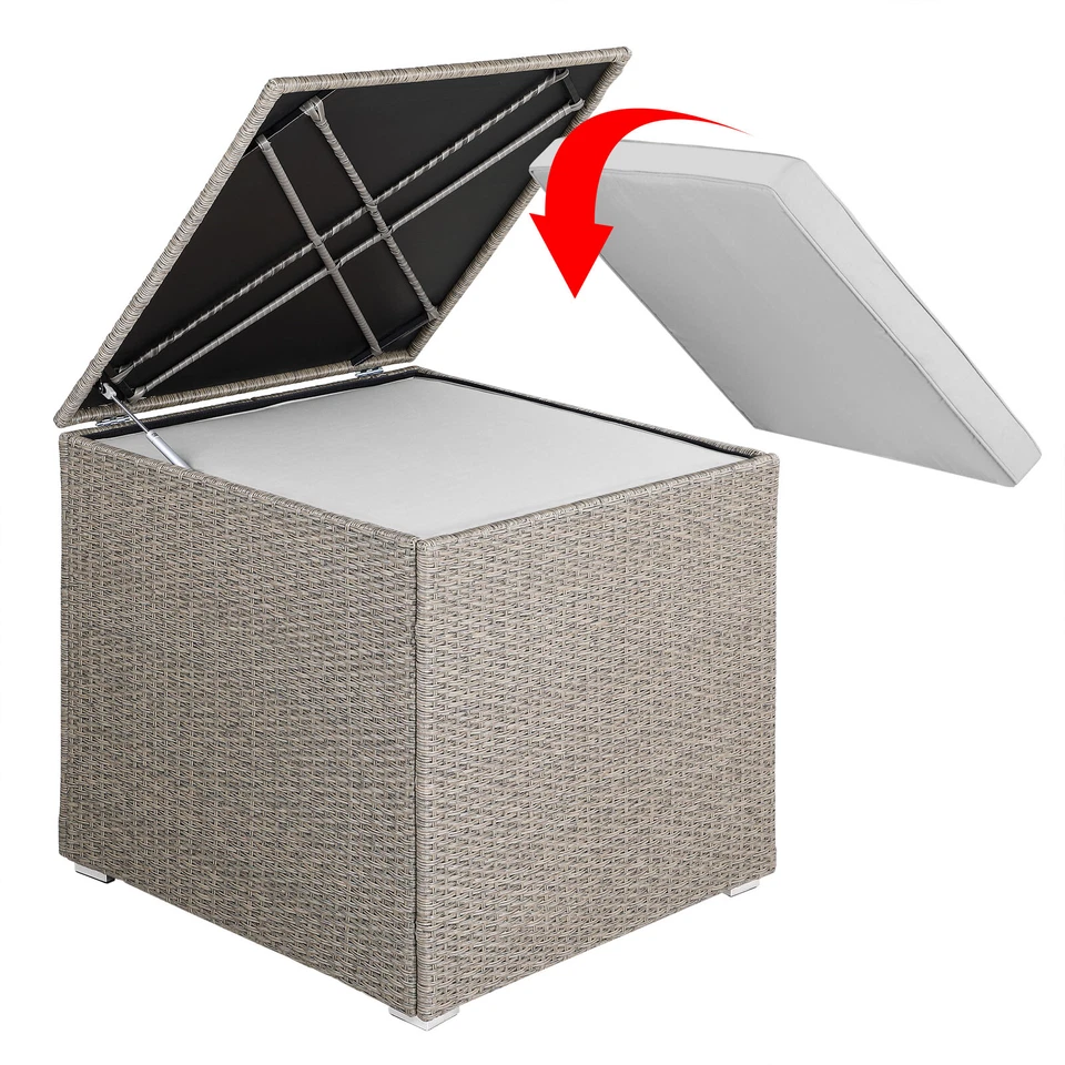 CASARIA® Polyrattan Auflagenbox Kissen Garten Box Truhe Lounge Wasserdicht 318 L - Bild 3 von 4