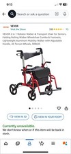rollator walker with seat/transport chair/foldable/foot rests/light weight/