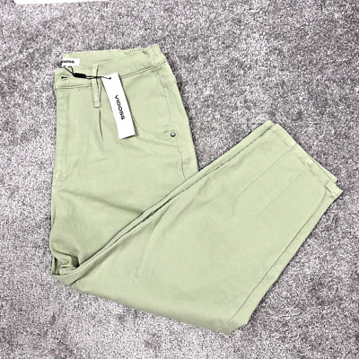 Vigoss Ace High Rise Jeans Women's 30 AXL Baloon Straight Stretch Mint Green