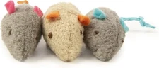 Skitter Critters Catnip Toys Gray Cream 3 Pack