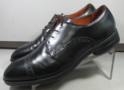 158047 MS50 RONAN MEN'S SHOES SIZE 11 M BLACK LEATHER LACE UP JOHNSTON&MURPHY