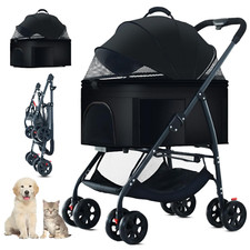 3-In-1 Pet Dog Stroller, Dog Wagon with Removable Carrier, Cat Stroller for Medi
