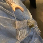 Vtg Glass Beaded  Purse Fits Barbie & 14”-22” Doll. Elegant