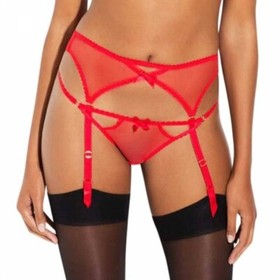 L' Agent Agent Provocateur Marinoa Suspender Garter Belt Red Size Large L085-45