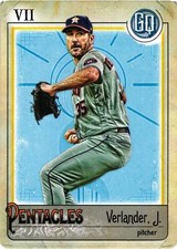 2021 Topps Gypsy Queen #TOD-21 Justin Verlander Tarot of the Diamond