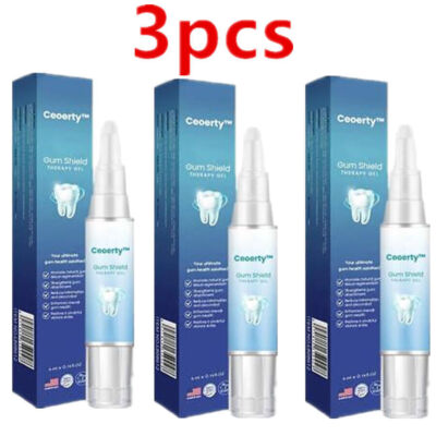 3X Ceoerty Gum Shield-Therapy Gel, Dentizen Gum Therapy Gel, Teeth Whitening Pen