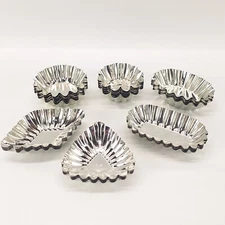 Lot of 34 Vintage Mini Tart Candy Pastry Tin Molds- Made in Sweden