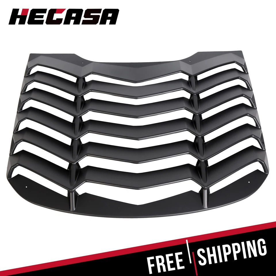 ABS Rear Window Louver Cover Sun Shade Vent For 2015-2023 Ford Mustang Foto 4 de 4