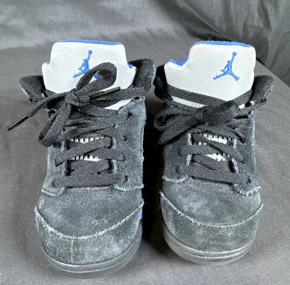 🔥Nike Air Jordan 5 Retro Negro Corredor Azul Lengua Reflectante 440890-004 Talla 8C Foto 3 de 4