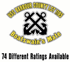 USS BARBOUR COUNTY LST 1195 Oval Decal / Sticker Military USN U S Navy S06A