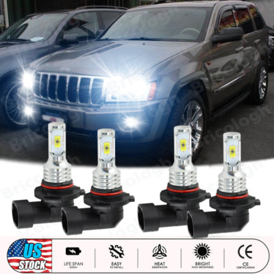 For Jeep Grand Cherokee 1999-2004 - 4PC LED Headlight Bulbs High & Low Beam C9A