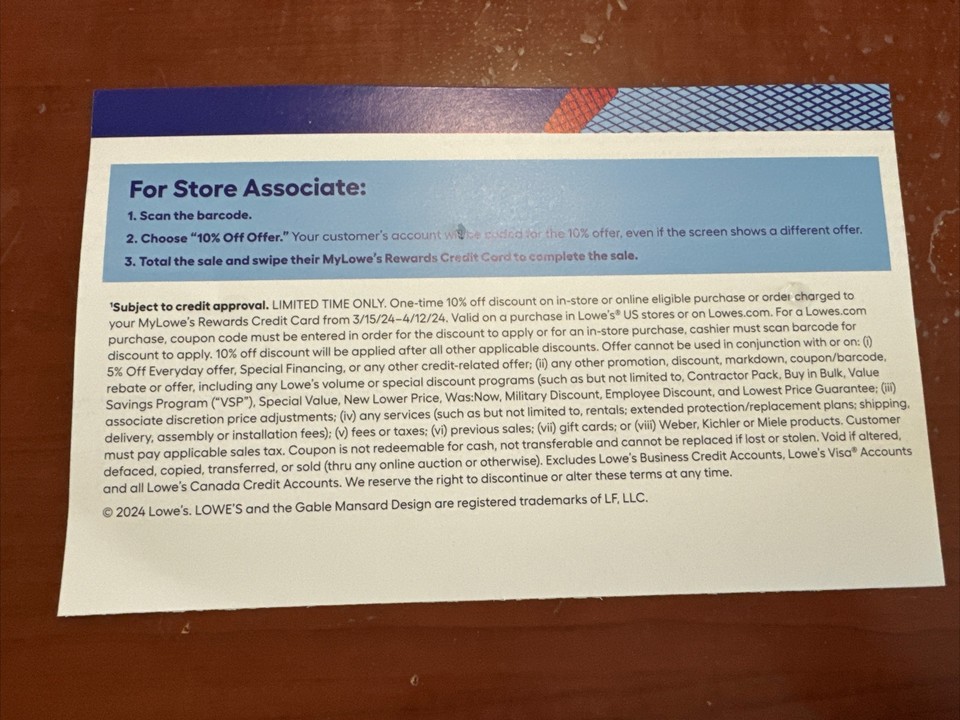 My Lowes Coupon 10 Off Coupon In Store or Online Valid Until 04/11