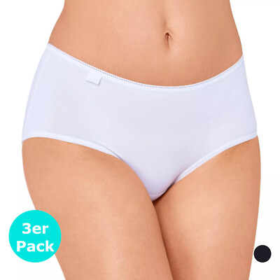 Sloggi 24/7 Microfibre Midi Slip 3er Pack - Microfaser - Weiss / Schwarz