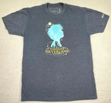 Finding Neverland Mens Shirt Blue Medium Short Sleeve Casual Broadway Musical