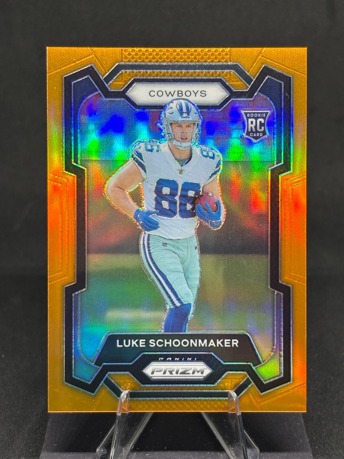 Luke Schoonmaker 2023 Panini Prizm #325 Orange /249 Dallas Cowboys Rookie RC