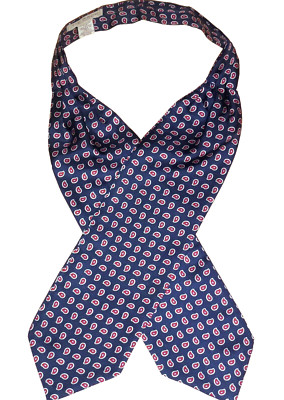 Vintage KRAWATTENSTÄNDER Seide Krawatte Schal Ascot Dapper Neckwear Mod Goodwood Italien
