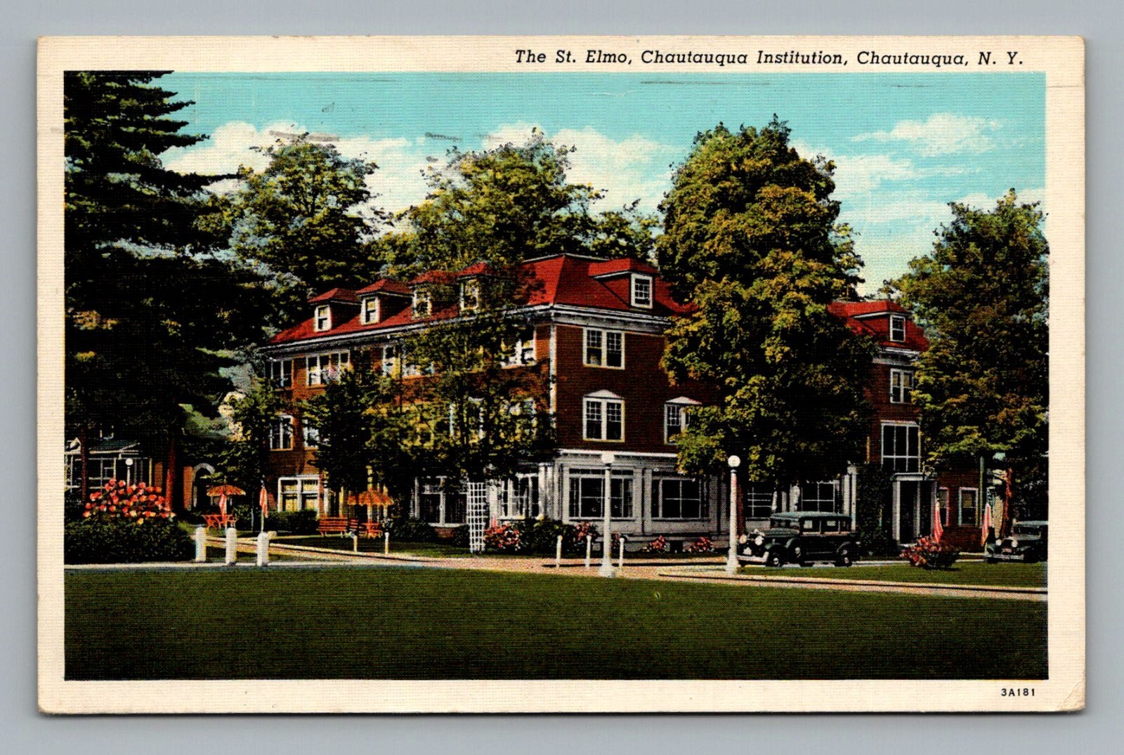St Elmo Chautauqua Institution Chautauqua New York NY Vtg. Postcard