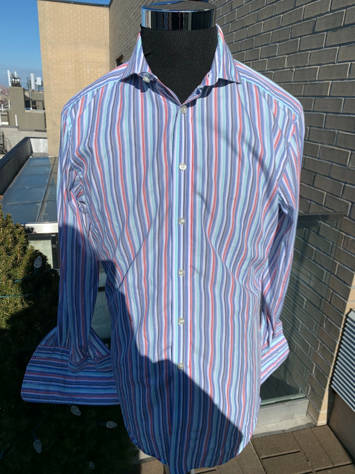 FILA ⭐️ CAMICIA ABITO A RIGHE SAVILE STOVEL & MASON TAGLIA 16 ⭐️