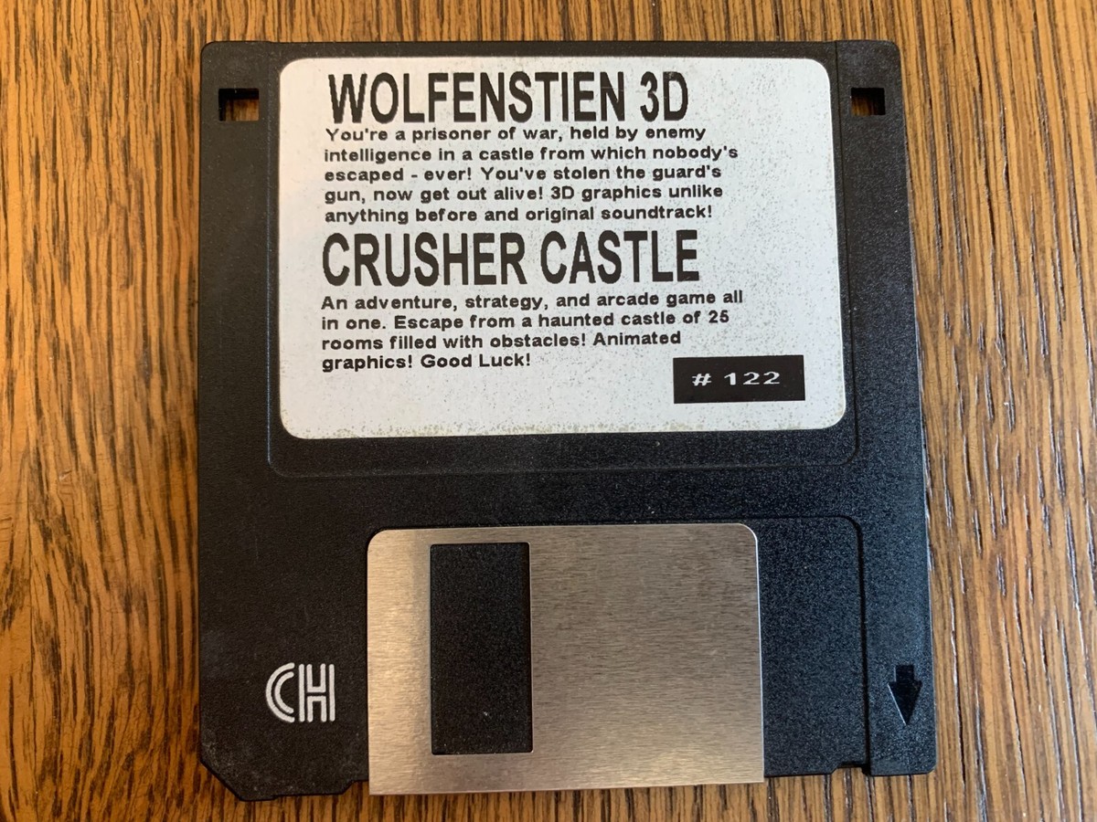 WOLFENSTEIN 3D CRUSHER CASTLE GAME PC MS-DOS DISK(S) NEAR MINT TESTED