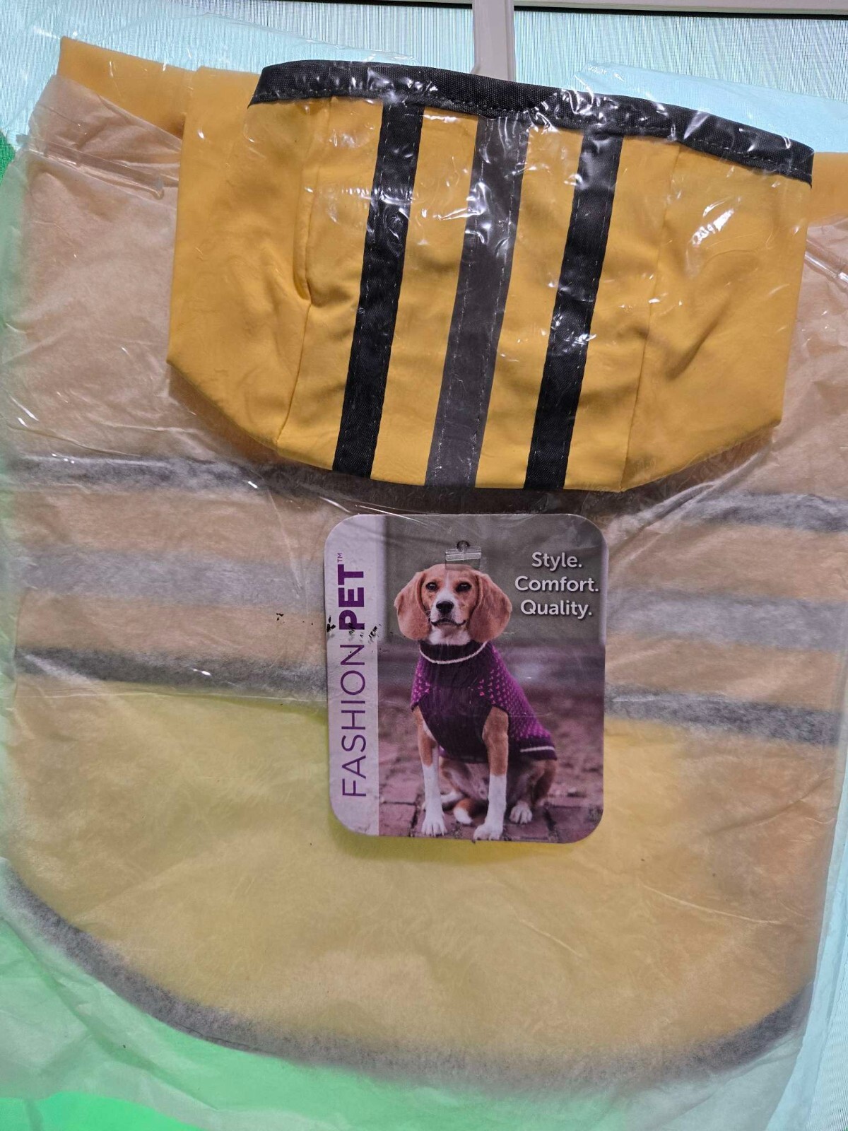 Ethical Fashion Pet Rainy Days Slicker Yellow Raincoat for D
