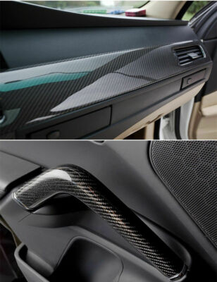5D Ultra Gloss Glossy Carbon Fiber Vinyl Wrap Sticker Decal 12*152cm