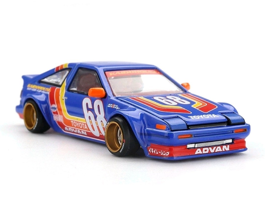 MINI GT x KAIDO HOUSE TOYOTA AE86 SPRINTER TRUENO RACING V1 1/64