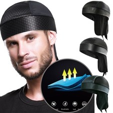 Cooling Do Rag Skull Cap Paisley Bandana Biker Head Wrap Quick-Drying Hat Beanie