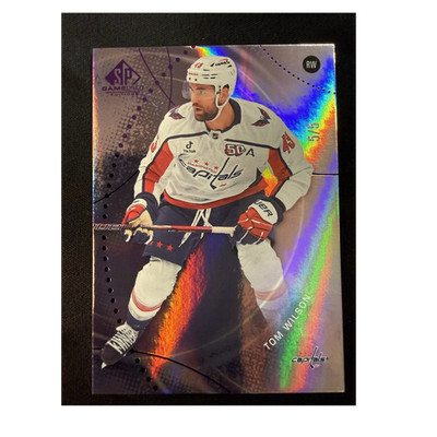 Upper Deck 2025-26 SP Game Used #13  Tom Wilson Purple numbered 5/5 .Capitals