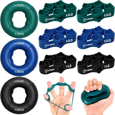 Grip Krafttrainer 9-teiliges Set Fingertrainer Unterarmverstärker Hand