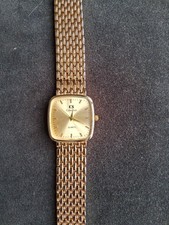Orologio uomo vintage raro. Collezione CS.Quadrante dorato placcato oro. Abito. Quarzo.