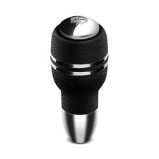 Momo Motorsport Automatico Street Shift Knob Black Leather And Chrome - Autobk1