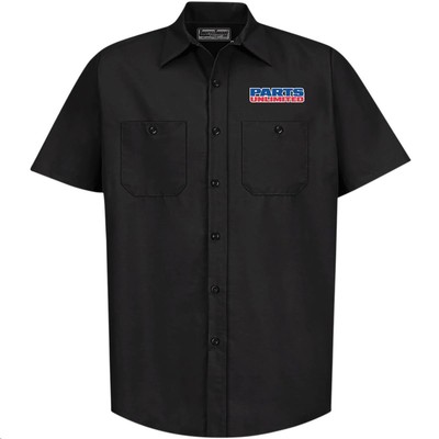 Throttle Threads Parts Unlimited 2020 Short-Sleeve Shop Shirt (Small, Black)