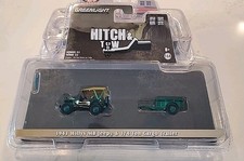Greenlight Chase 1943 Willys MB Jeep & Cargo Trailer Green Machine Hitch & Tow